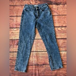 Pacsun 90s Jeans Womens 26 High Rise Straight 100% Cotton Acid Wash‎ Button Fly